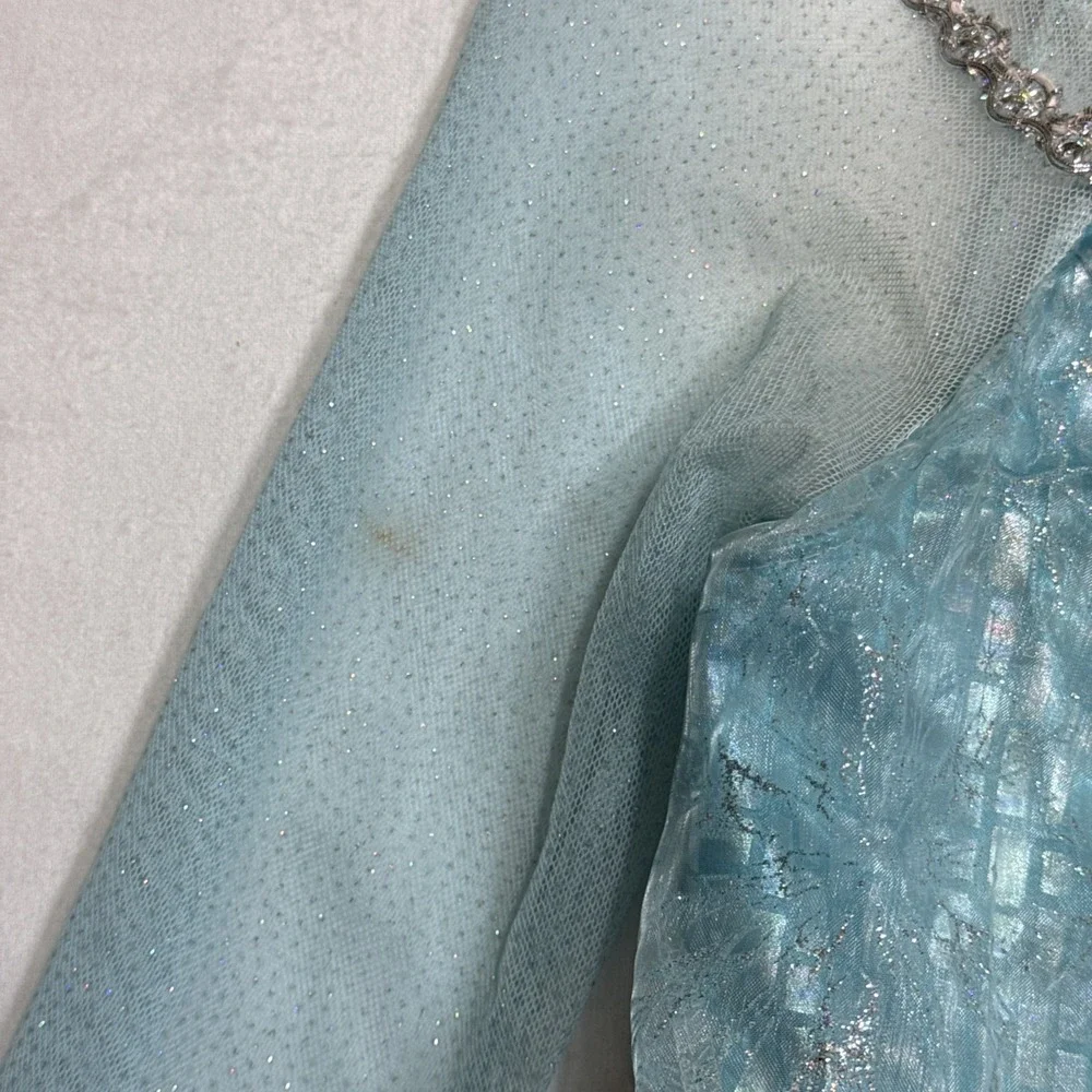 Disney Parks Elsa Blue Long Sleeve Dress Costume, Girls Size 14/16 Halloween
